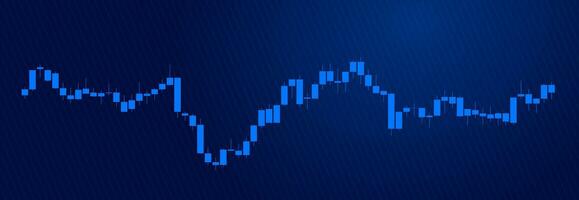 Trading of stock Chart blue technology Background template. trade Chart of forex, cryptocurrency, stock market and Binary option with Candles and indicators. Exchange buy sell in financial market. vector