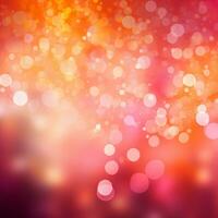 Bright yellow-pink sparkling background with bokeh effect. Gradient, vibrant, digital paper, print. Generative AI photo