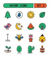 Set Of Nature And Environment Icons vector