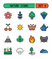 Set Of Nature And Environment Icons vector