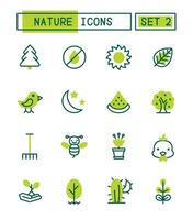 Set Of Nature And Environment Icons vector