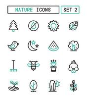 Set Of Nature And Environment Icons vector