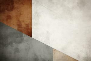 Abstract geometric gray brown background, empty space for design. Generative AI photo