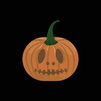 Pumpkin with a carved face for Halloween vector