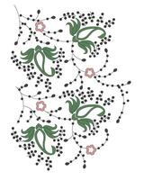 floral vintage embroidery pattern vector