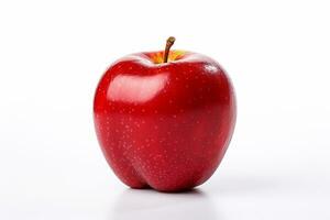 red apple isolated on white background. generative AI photo
