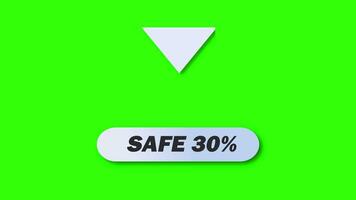 button animation with green screen animation for web or apps, video