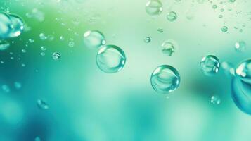Trendy Summer Nature Banner - Refreshing Aqua Waves and Clear Water Texture - AI Generated photo