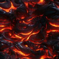 Molten Lava Spectacle, 3D Lava Volcano - Dynamic Background and Seamless Pattern for Striking Artwork - AI Generative photo