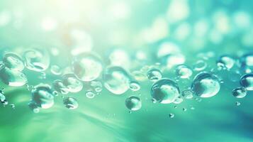 Trendy Summer Nature Banner - Refreshing Aqua Waves and Clear Water Texture - AI Generated photo