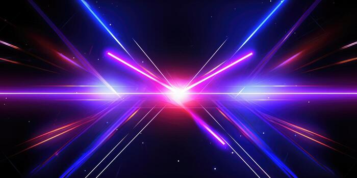 futurista neón magia, brillante geométrico resumen - dinámica líneas y alta tecnología energía impulso - ai generativo foto