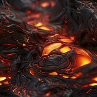 Molten Lava Spectacle, 3D Lava Volcano - Dynamic Background and Seamless Pattern for Striking Artwork - AI Generative photo
