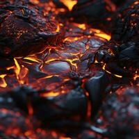 Molten Lava Spectacle, 3D Lava Volcano - Dynamic Background and Seamless Pattern for Striking Artwork - AI Generative photo