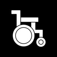 Wheel Chair Vector Icon Design