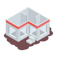 Here an isometric illustration of building structure vector