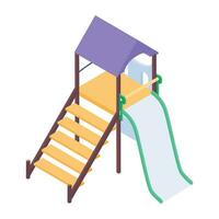 Check out this isometric illustration of park slide vector