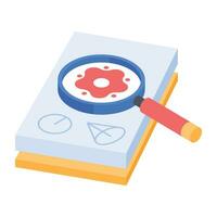 An editable isometric icon of file binders vector