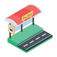 Check out this isometric illustration of a stop vector