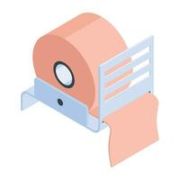 Here is a tissue holder isometric icon vector