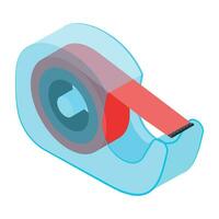 Tape dispenser isometric icon is up for premium use vector