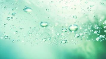Captivating Aqua Waves in Sunlight - Trendy Summer Nature Banner with Bubbles and Splashes - AI Generated photo