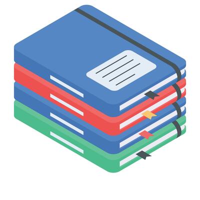 Trendy book box isometric icon