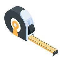 Grab inches tape isometric icon vector