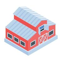 Ready to use isometric icon of farm house vector