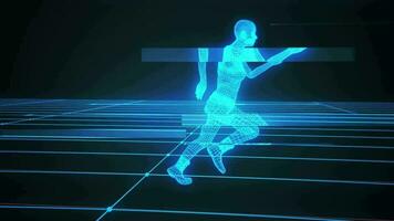 corriendo humano figura digital representación video