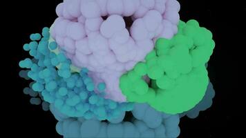 resumen esferas burbujas 3d representación video