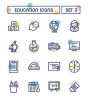 Set Of School And Education Icons vector