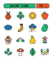 Set Of Nature And Environment Icons vector