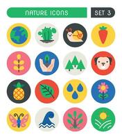 Set Of Nature And Environment Icons vector