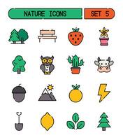 Set Of Nature And Environment Icons vector