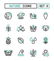 Set Of Nature And Environment Icons vector