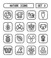 Set Of Nature And Environment Icons vector