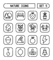 Set Of Nature And Environment Icons vector