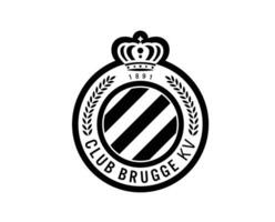 Club Brugge KV Club Logo Symbol Black Belgium League Football Abstract Design Vector Illustration