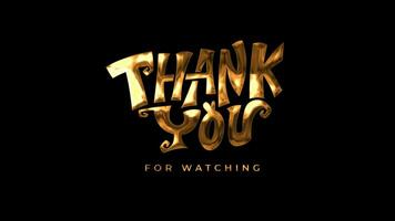 Thank You for Watching End Screen Animation with Black Background. Suitable for End Screen Video, Video Blog, Video Closing Background.