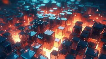 design voxel nano structure ai generated photo