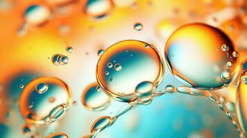 background oil bubbles shiny ai generated photo