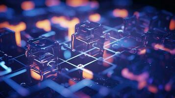 technology voxel nano structure ai generated photo