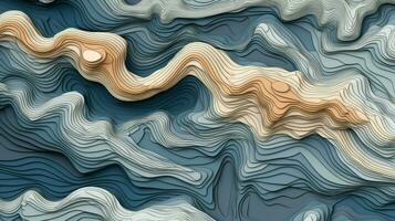 abstract terrain map contours ai generated photo