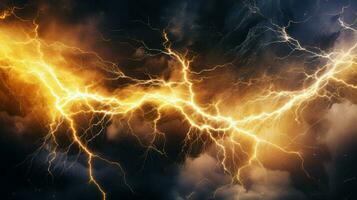 effect lightning collision powerful ai generated photo