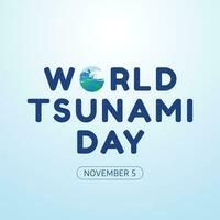 World Tsunami Day design template good for celebration usage. tsunami vector illustration. tsunami wave illustration. flat design. vector eps 10.