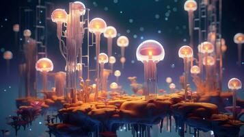 design voxel nano structure ai generated photo