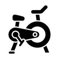 Stationary Bicycle Vector Glyph Icon For Personal And Commercial Use.