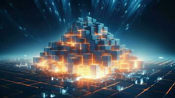 design voxel nano structure ai generated photo