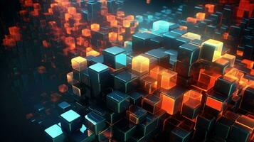 design voxel nano structure ai generated photo