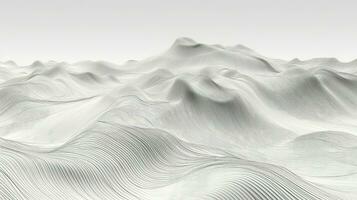 tech wireframe landscape topographic ai generated photo